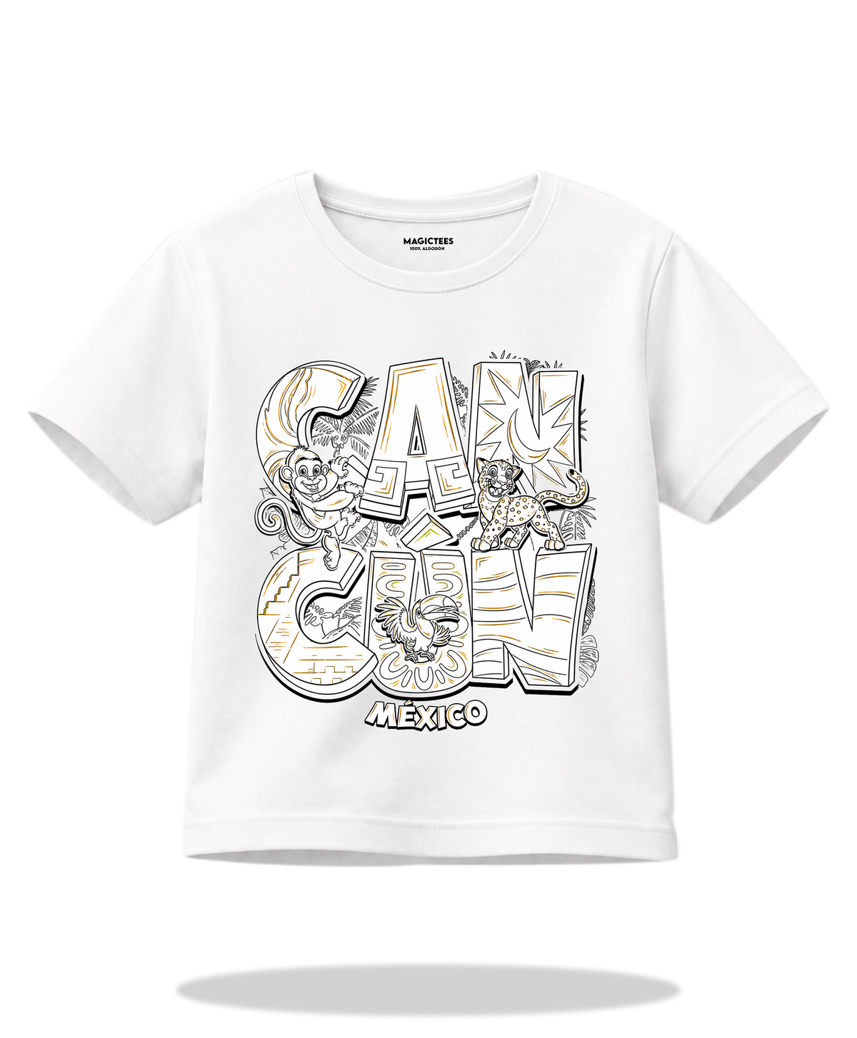Playera "Cancun Fonatur Niño" – LUMISOL | Donde el sol revela la magia. | Playera que cambia de color con el sol - Magic Tees