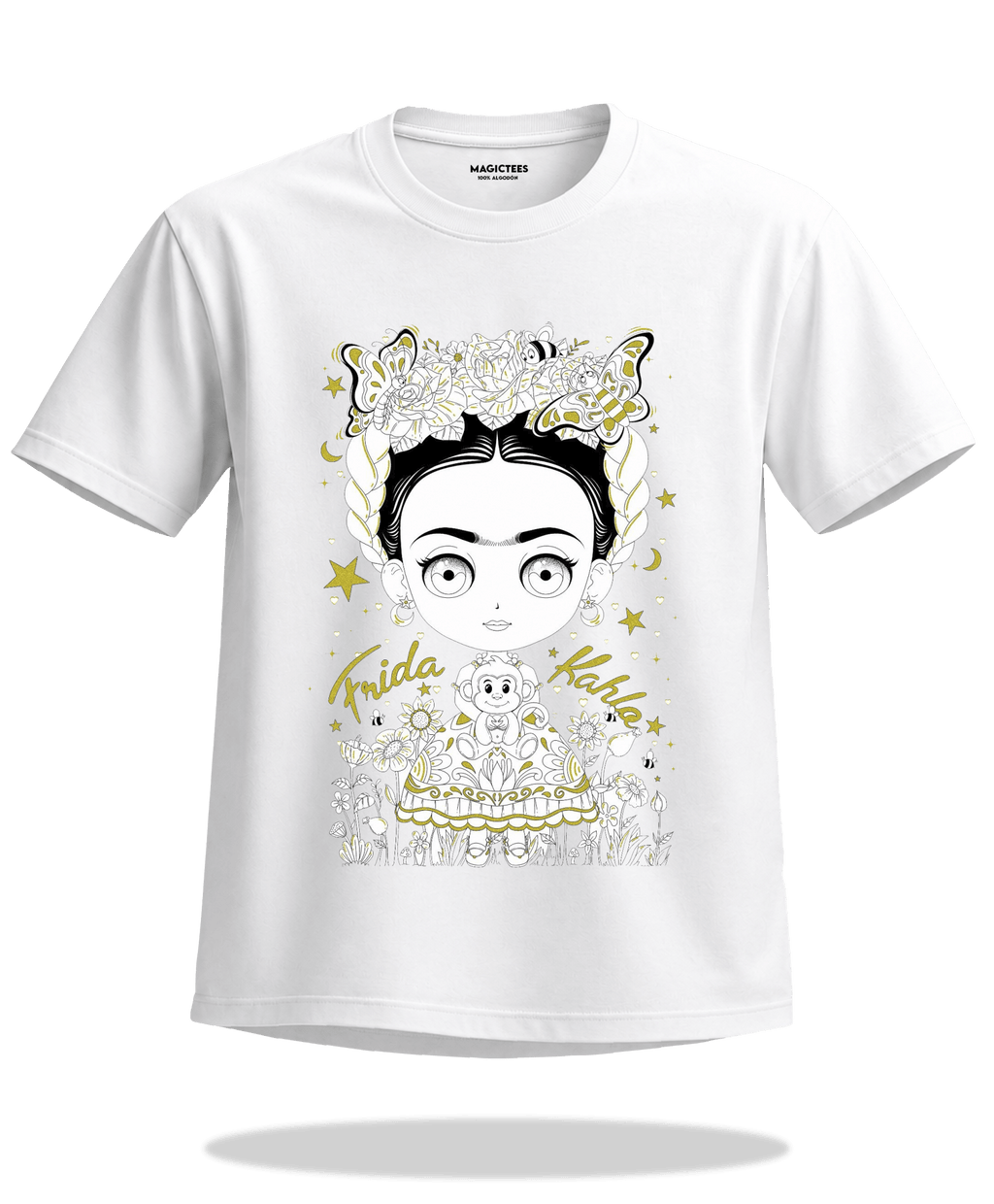 Playera "Fridita" – LUMISOL | Donde el sol revela la magia. | Playera que cambia de color con el sol - Magic Tees
