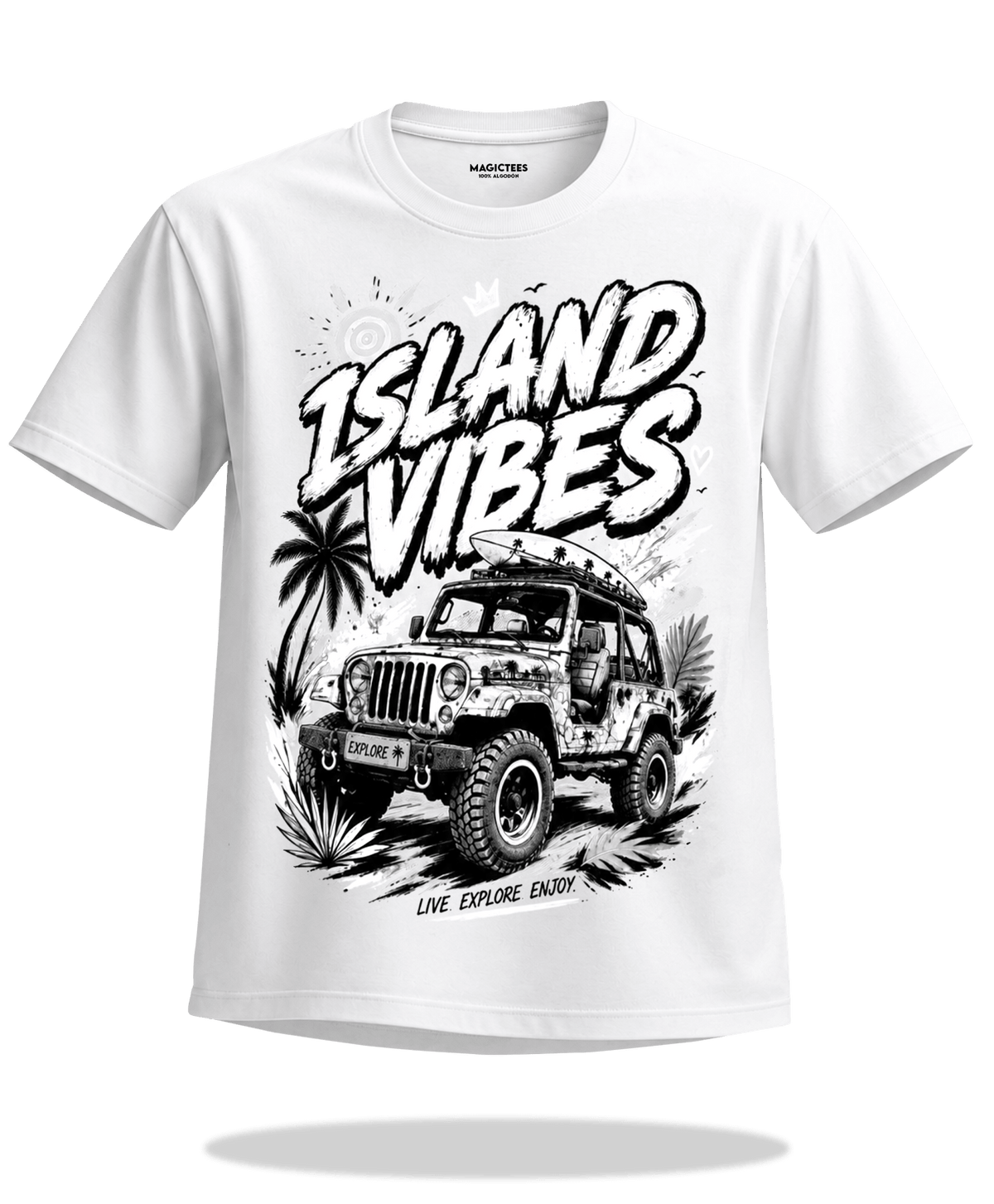 Playera "Island Vibes" – LUMISOL | Donde el sol revela la magia. | Playera que cambia de color con el sol - Magic Tees