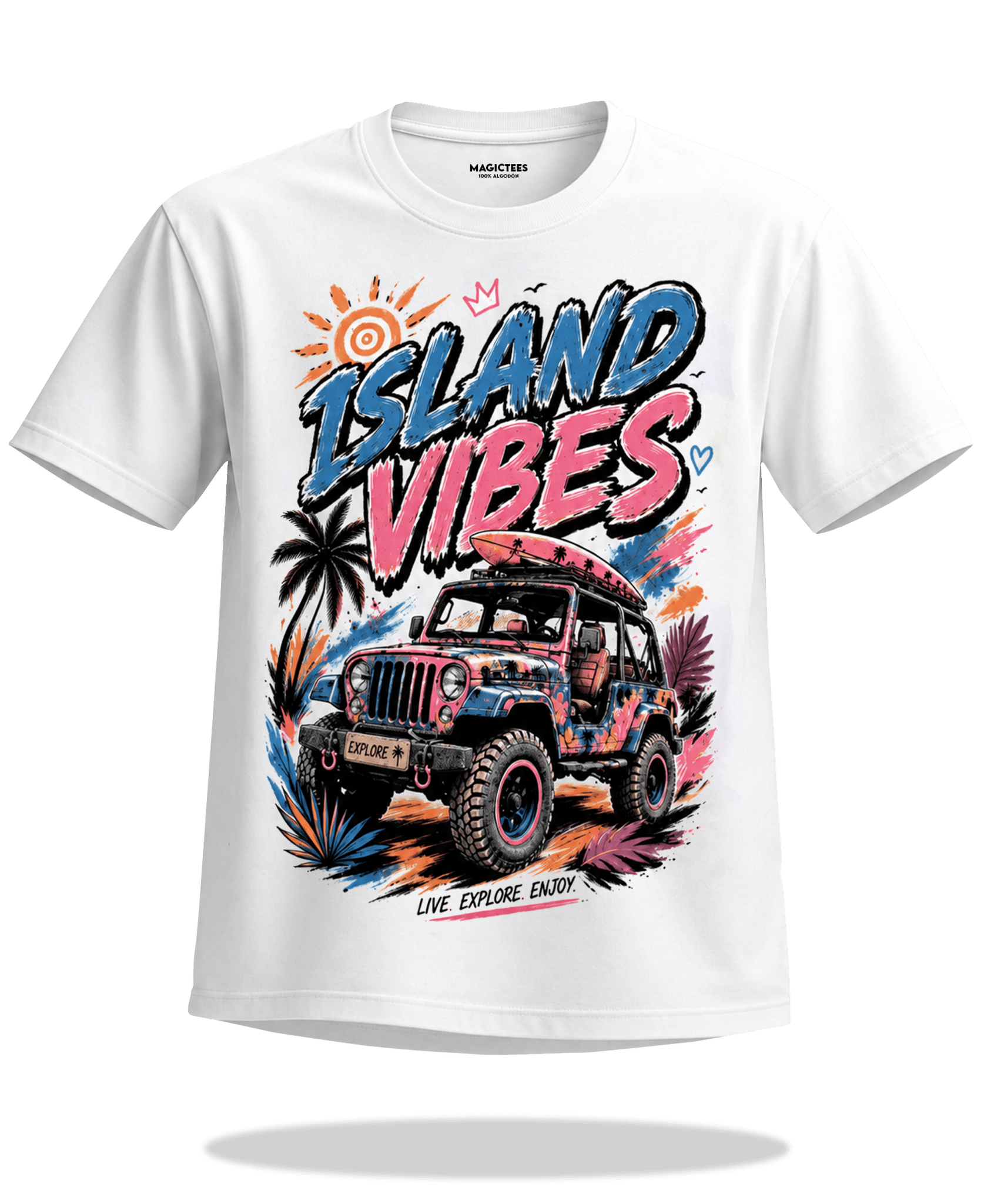 Playera "Island Vibes" – LUMISOL | Donde el sol revela la magia. | Playera que cambia de color con el sol - Magic Tees
