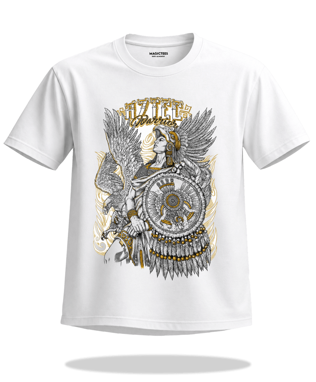 Playera "Aztec Warrior" – LUMISOL | Donde el sol revela la magia. | Playera que cambia de color con el sol - Magic Tees