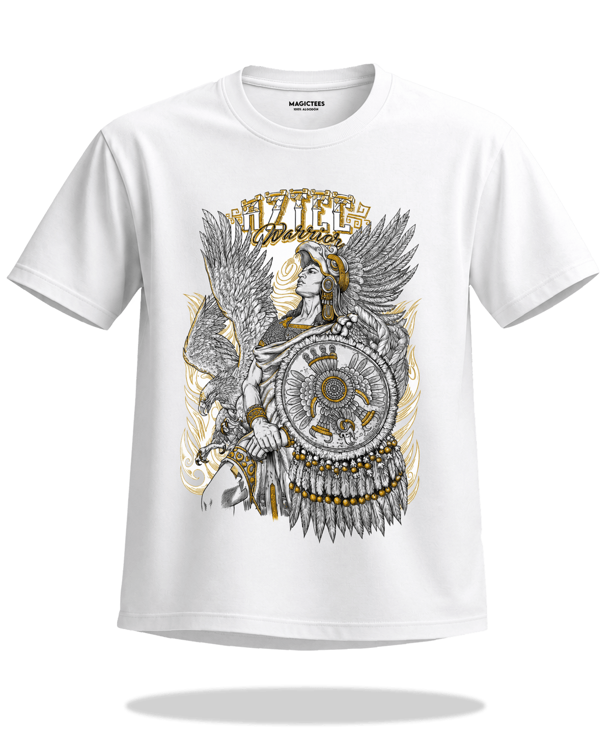 Playera "Aztec Warrior" – LUMISOL | Donde el sol revela la magia. | Playera que cambia de color con el sol - Magic Tees