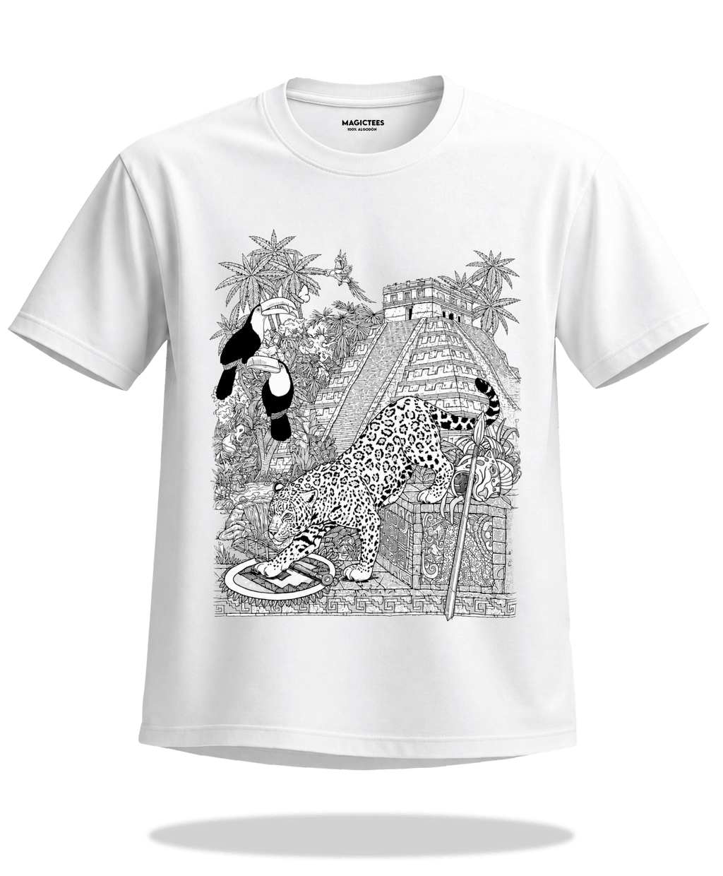 Playera "Jaguar Bajando" – LUMISOL | Donde el sol revela la magia. | Playera que cambia de color con el sol - Magic Tees
