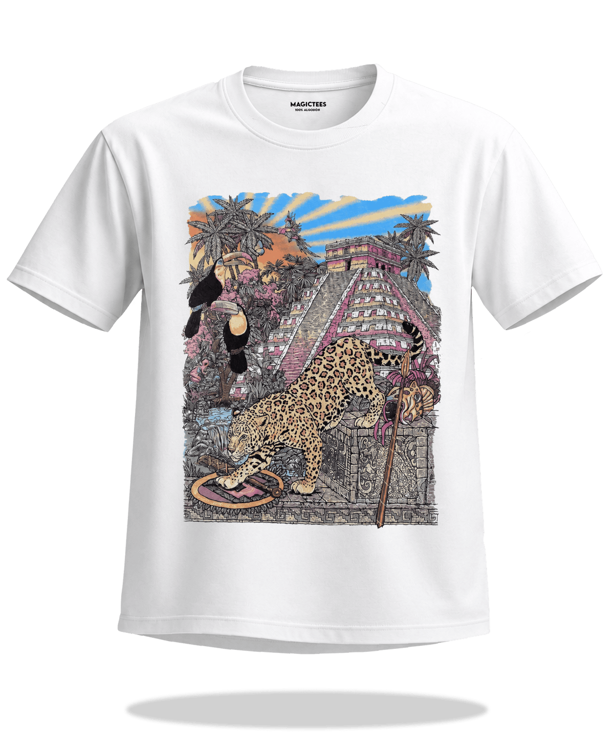 Playera "Jaguar Bajando" – LUMISOL | Donde el sol revela la magia. | Playera que cambia de color con el sol - Magic Tees