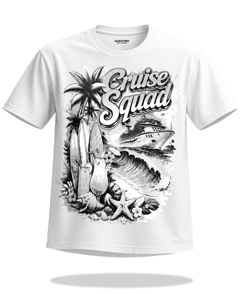 Playera "Cruise Squad" – LUMISOL | Donde el sol revela la magia. | Playera que cambia de color con el sol - Magic Tees
