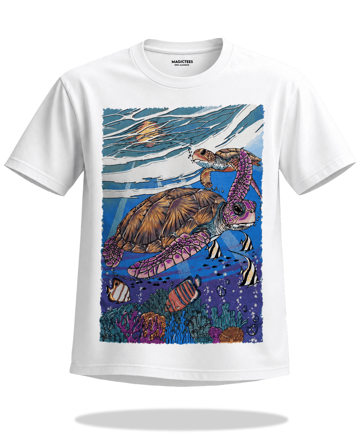 Playera "Tortugas" – LUMISOL | Donde el sol revela la magia. | Playera que cambia de color con el sol - Magic Tees