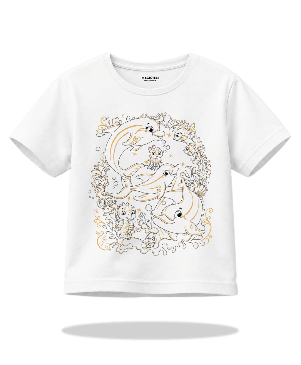 Playera "Delfines" – LUMISOL | Donde el sol revela la magia | Playera que cambia de color con el sol - Magic Tees