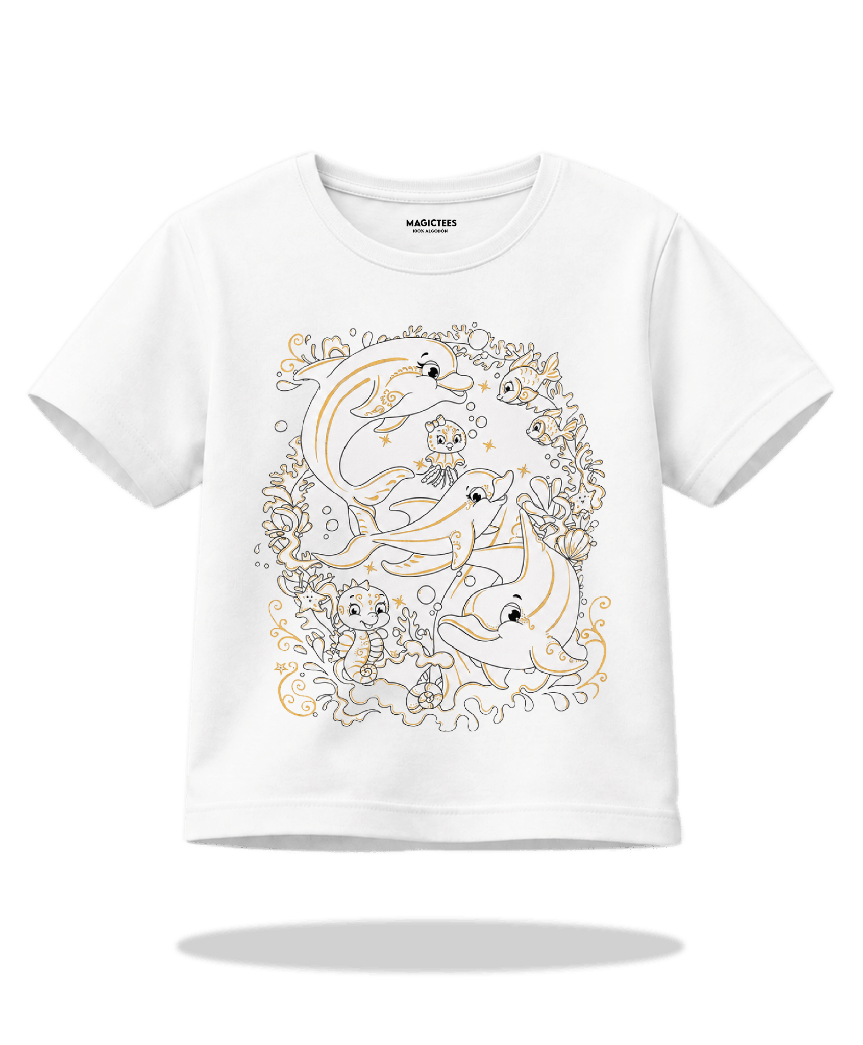 Playera "Delfines" – LUMISOL | Donde el sol revela la magia | Playera que cambia de color con el sol - Magic Tees