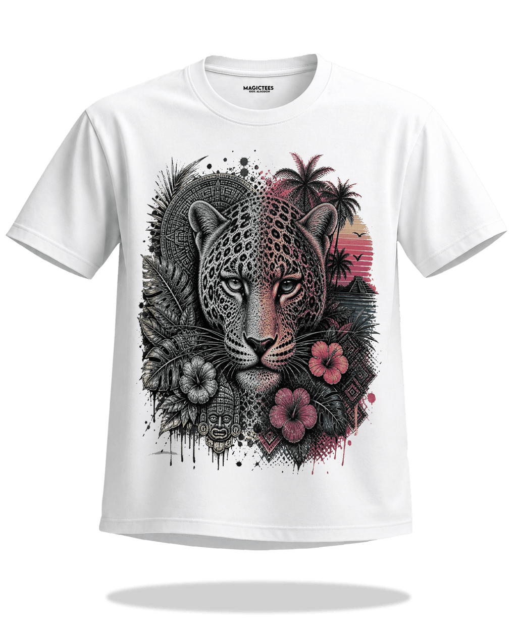 Playera "Jaguar Duo Visión" – LUMISOL | Donde el sol revela la magia. | Playera que cambia de color con el sol - Magic Tees