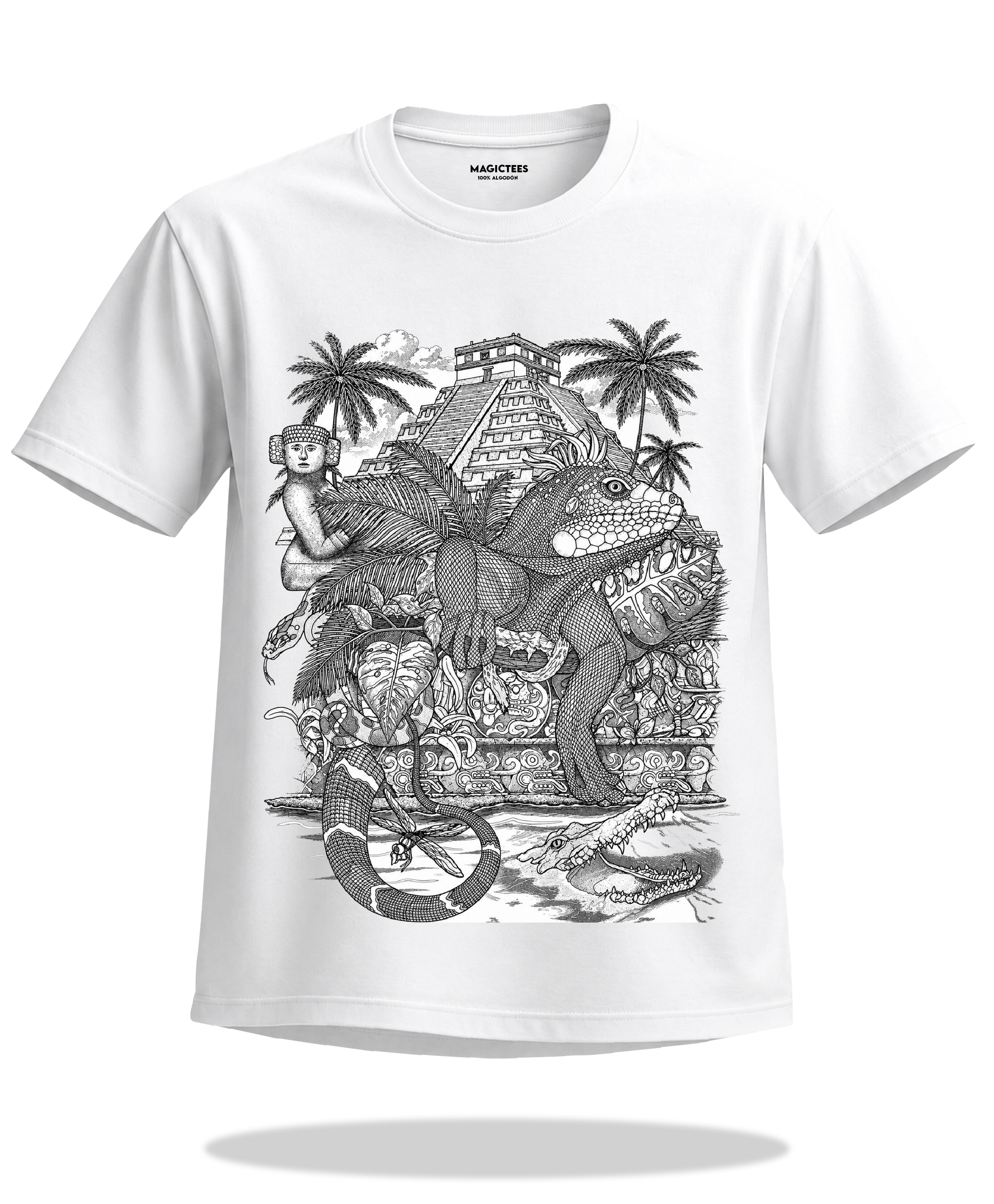 Playera "Iguana Piramide" – LUMISOL | Donde el sol revela la magia. | Playera que cambia de color con el sol - Magic Tees