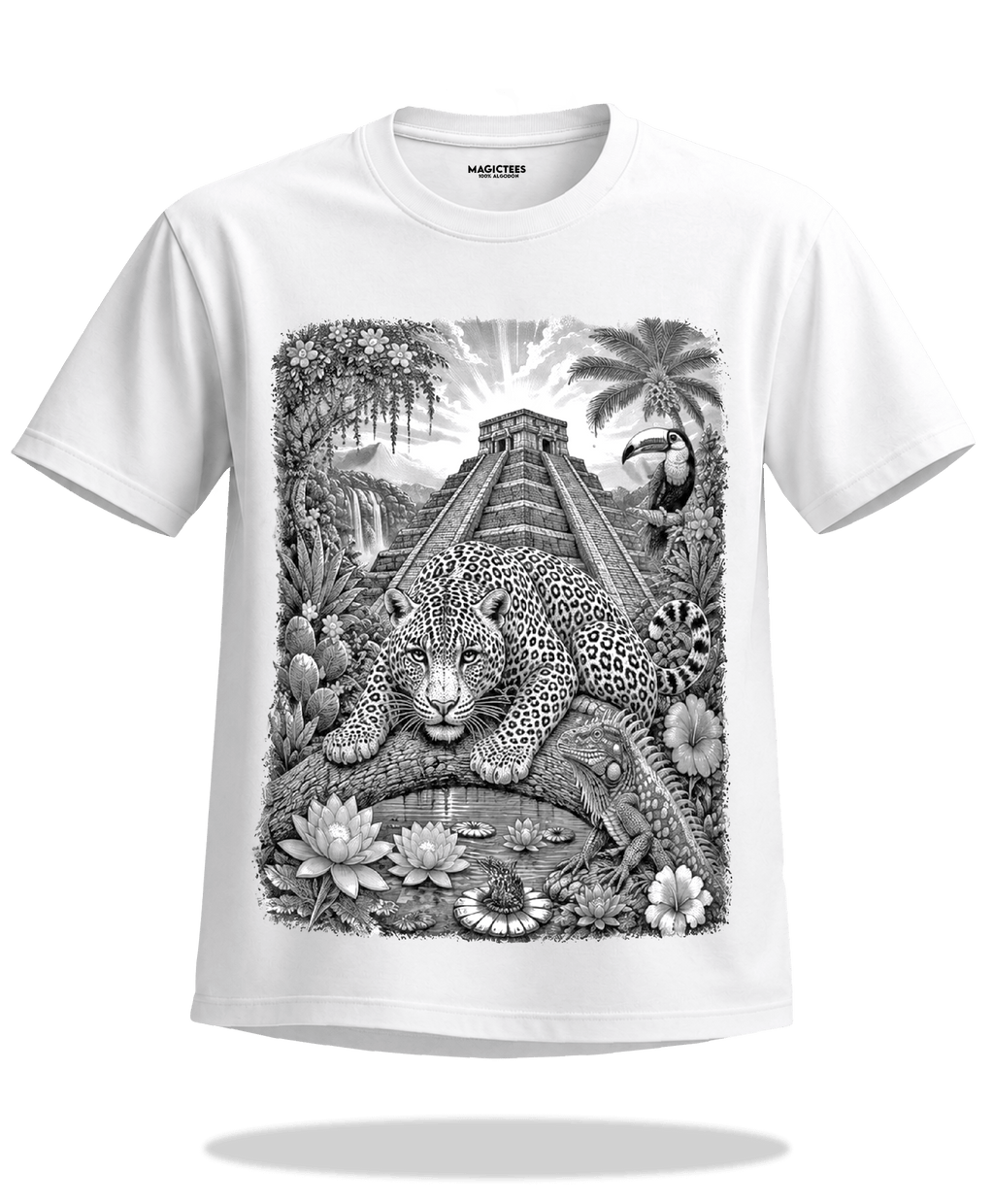 Playera "Jaguar Tronco Visión" – LUMISOL | Donde el sol revela la magia. | Playera que cambia de color con el sol - Magic Tees
