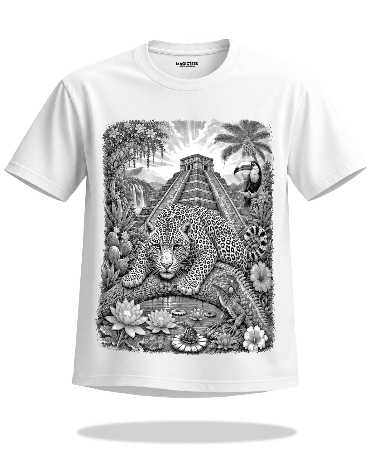 Playera "Jaguar Tronco Visión" – LUMISOL | Donde el sol revela la magia. | Playera que cambia de color con el sol - Magic Tees