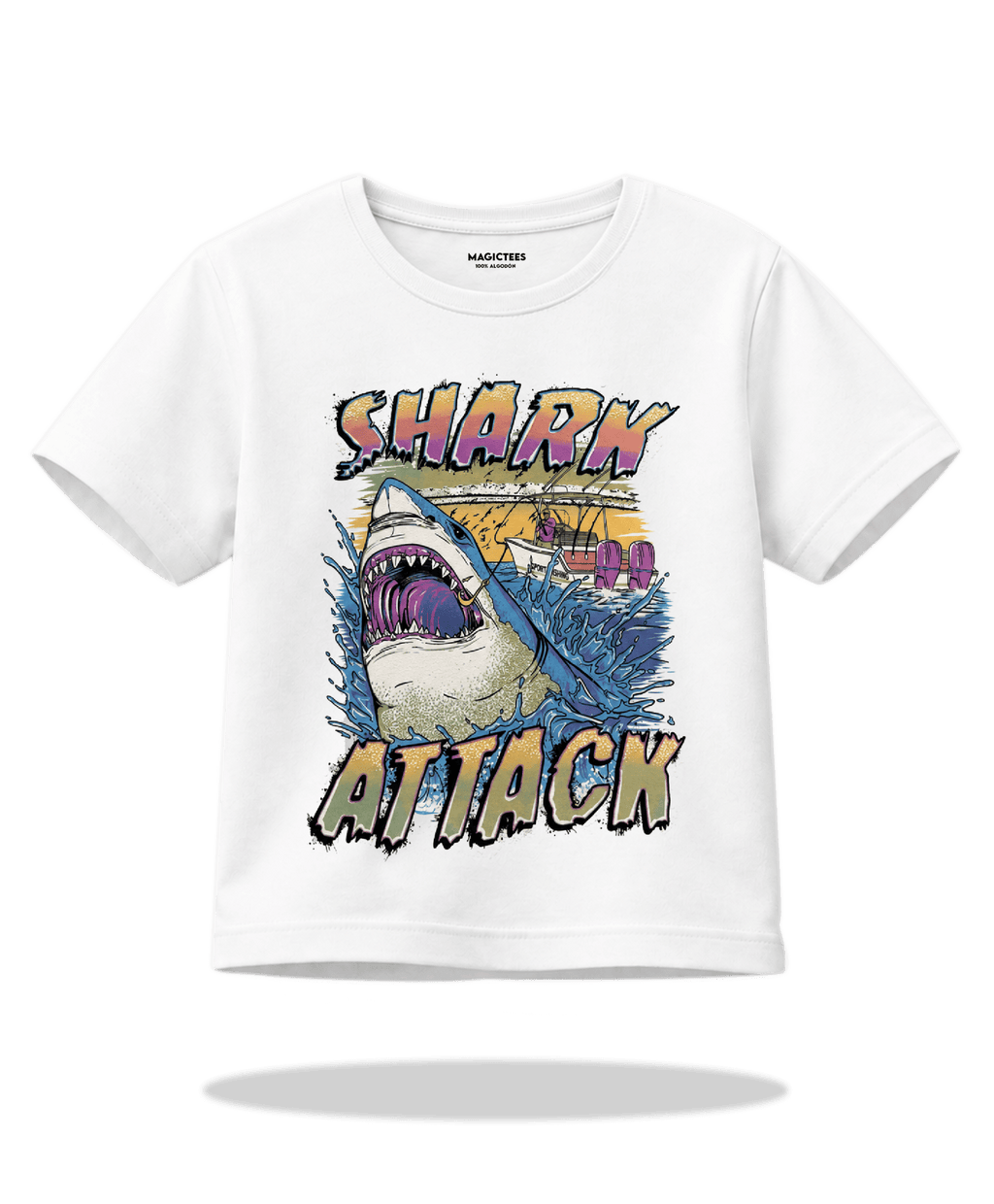 Playera "Shark Attack" – LUMISOL | Donde el sol revela la magia | Playera que cambia de color con el sol - Magic Tees
