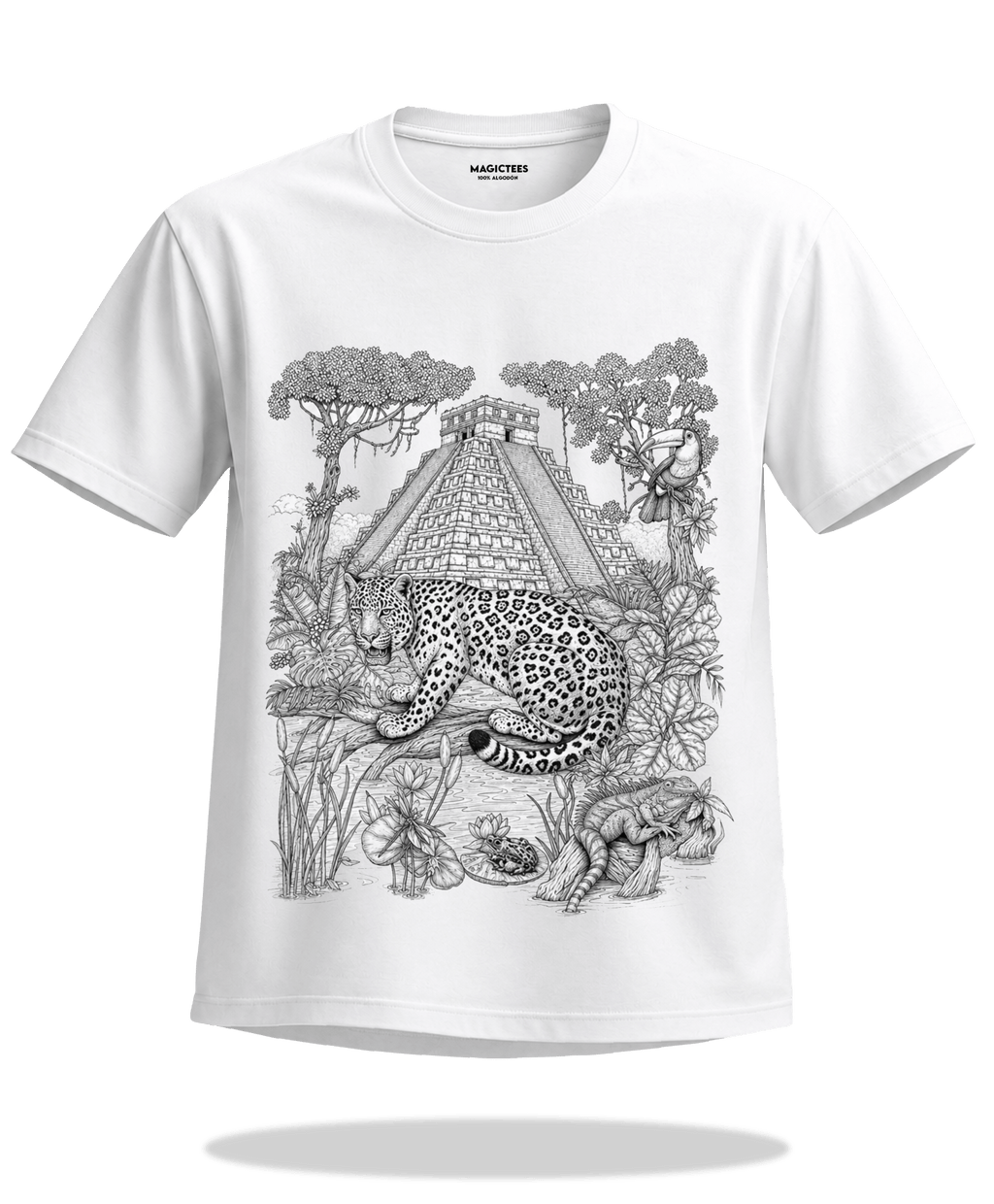 Playera "Jaguar Tronco" – LUMISOL | Donde el sol revela la magia. | Playera que cambia de color con el sol - Magic Tees