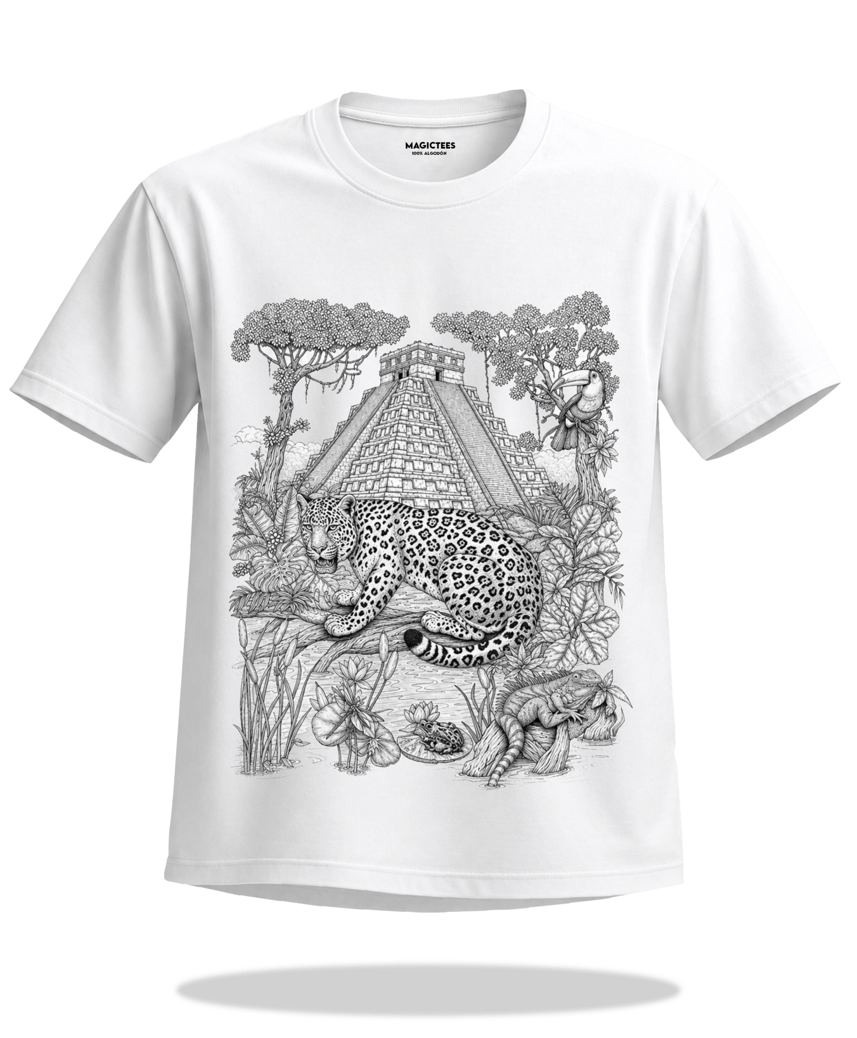 Playera "Jaguar Tronco" – LUMISOL | Donde el sol revela la magia. | Playera que cambia de color con el sol - Magic Tees