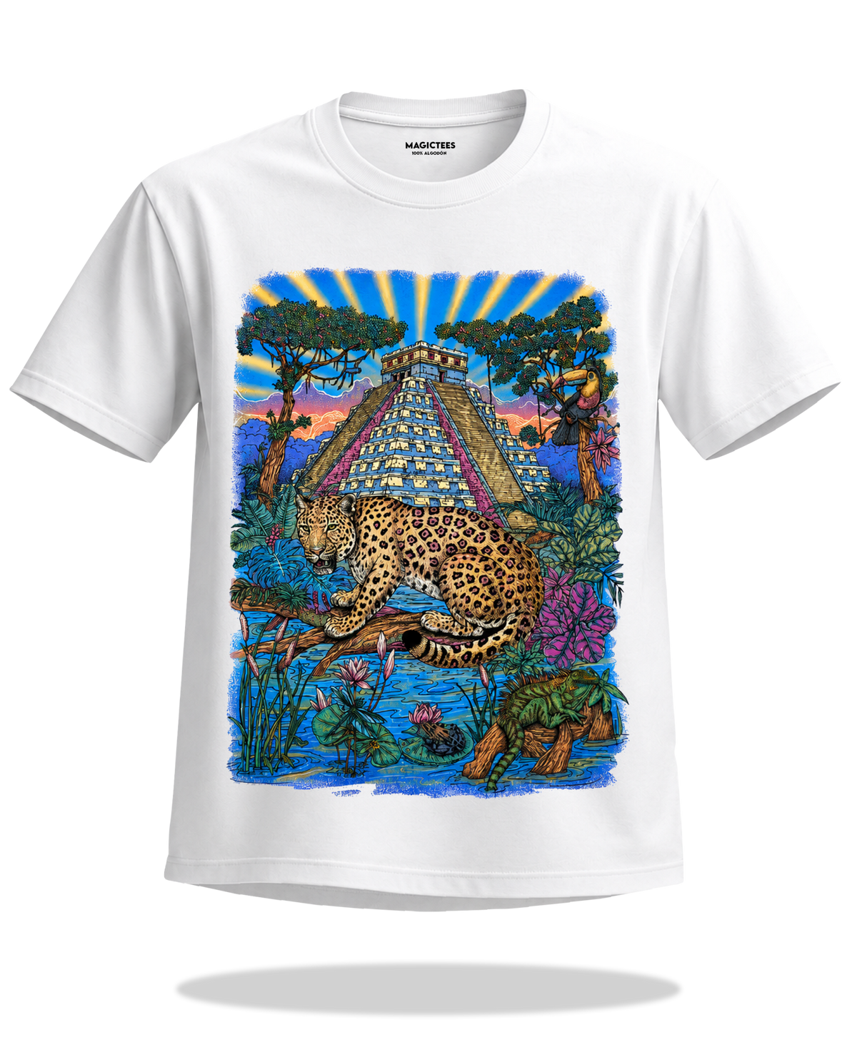 Playera "Jaguar Tronco" – LUMISOL | Donde el sol revela la magia. | Playera que cambia de color con el sol - Magic Tees