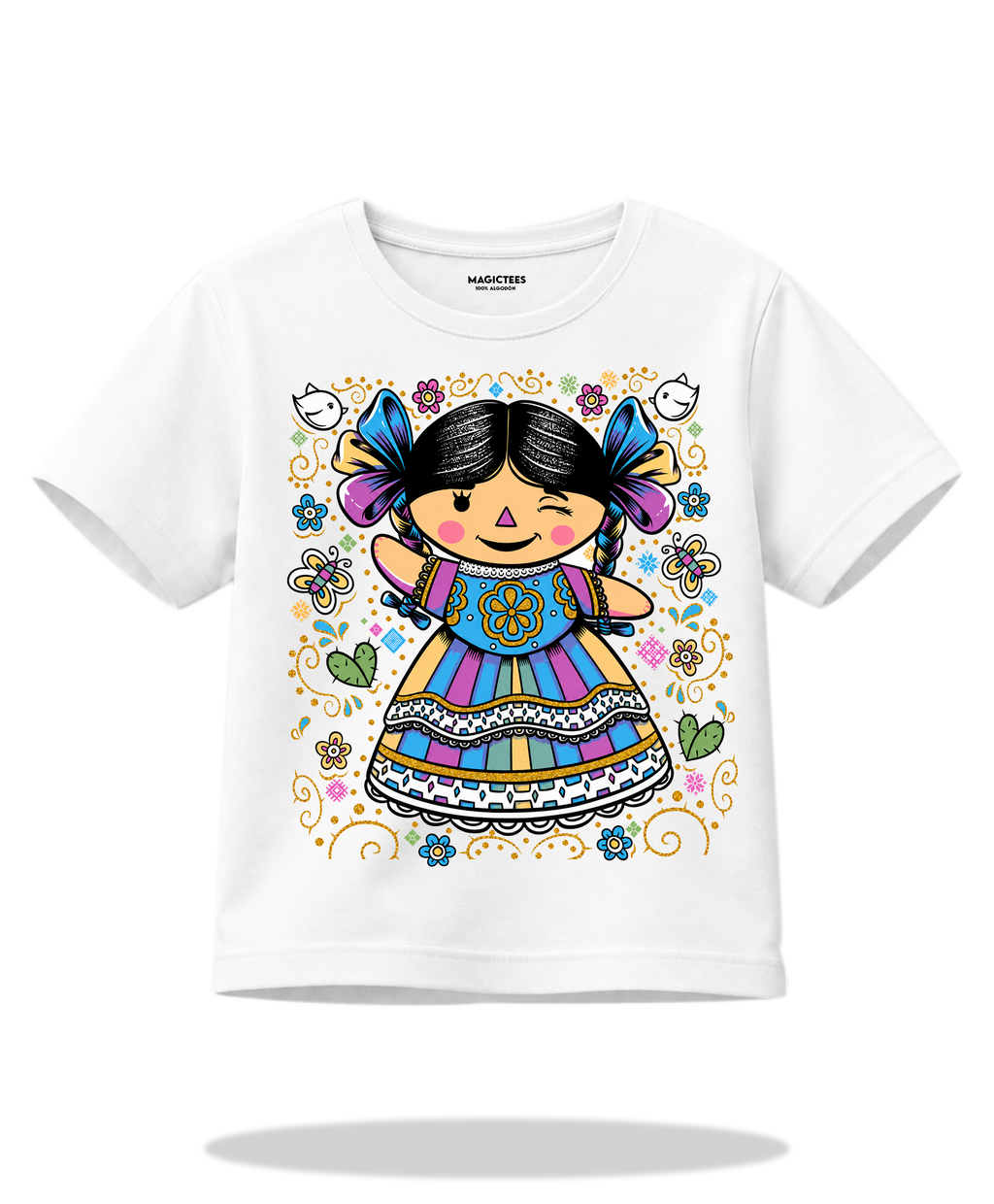 Playera "Muñeca Lele" – LUMISOL | Donde el sol revela la magia | Playera que cambia de color con el sol - Magic Tees