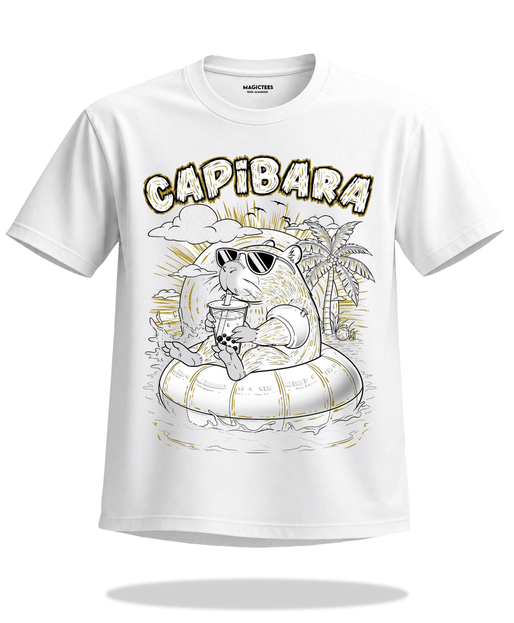 Playera "Capibara" – LUMISOL | Donde el sol revela la magia ☀️ | Playera que cambia de color con el sol - Magic Tees