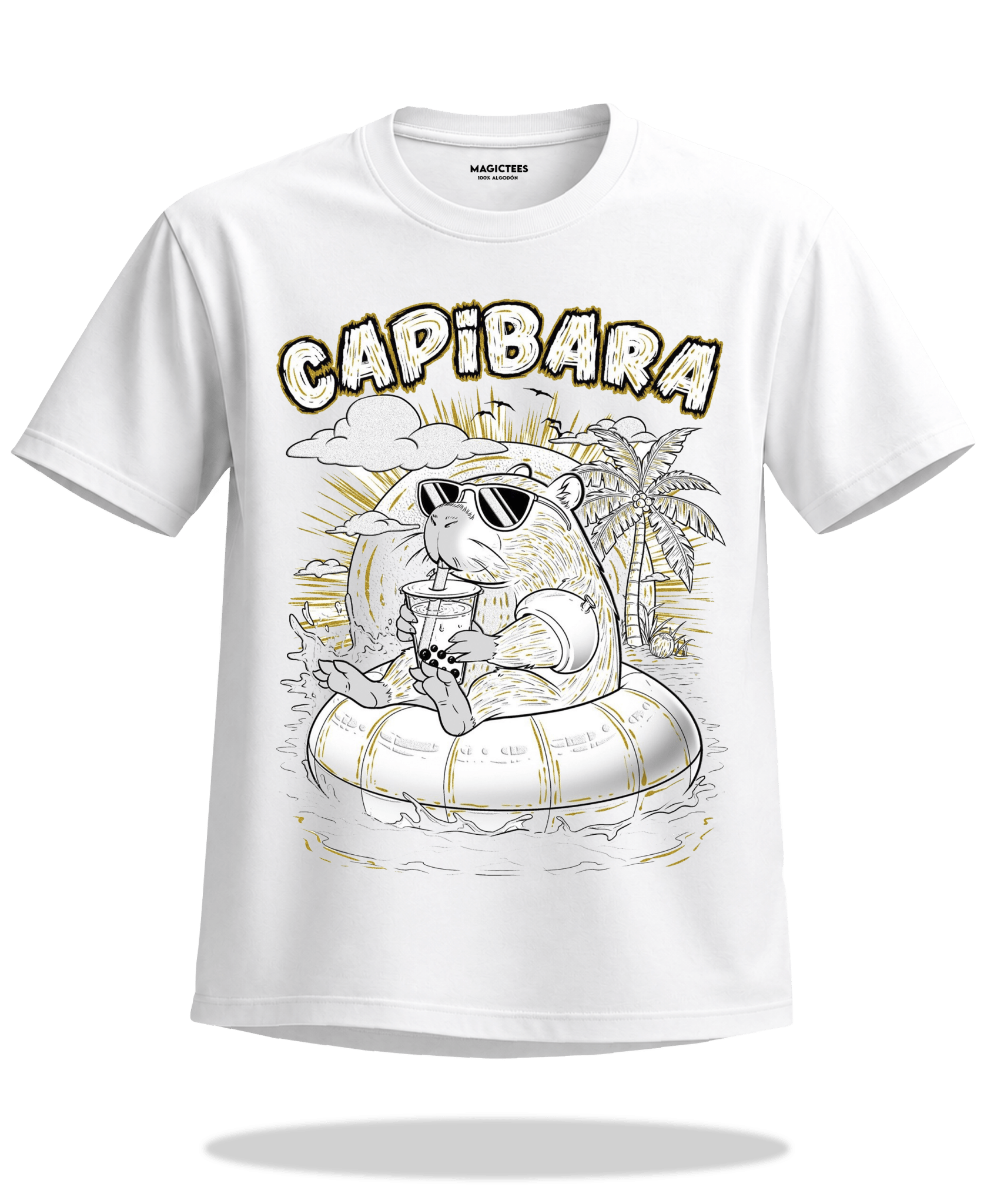 Playera "Capibara" – LUMISOL | Donde el sol revela la magia ☀️ | Playera que cambia de color con el sol - Magic Tees