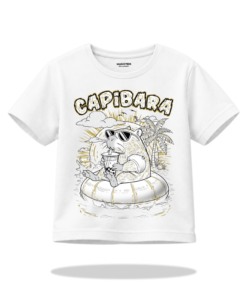 Playera "Capibara" – LUMISOL | Donde el sol revela la magia | Playera que cambia de color con el sol - Magic Tees