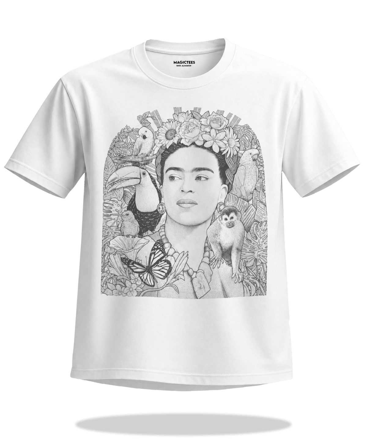 Playera "Frida" – LUMISOL | Donde el sol revela la magia. | Playera que cambia de color con el sol - Magic Tees