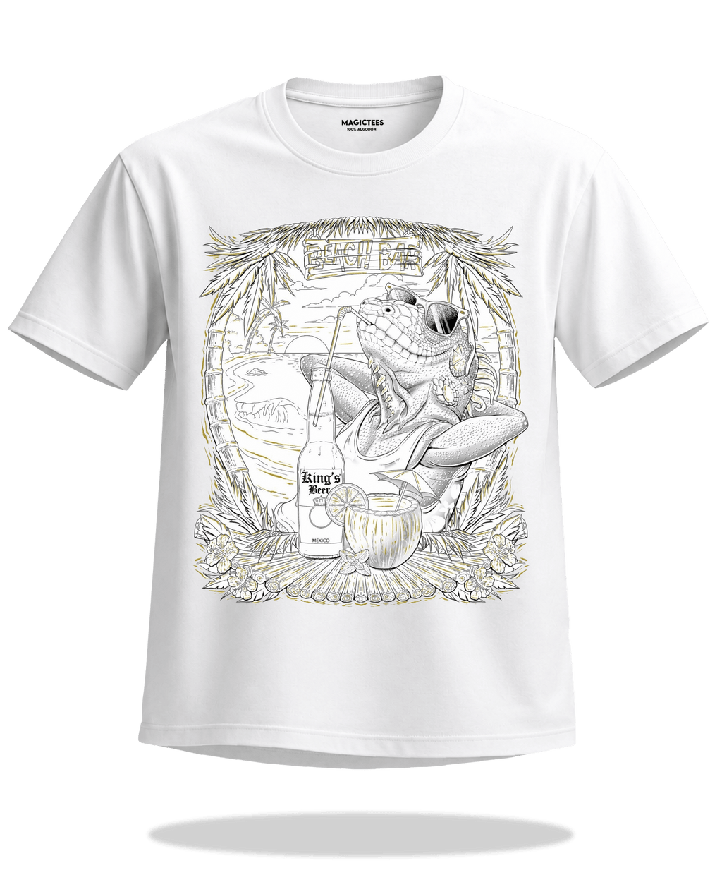 Playera "Beach Bar" – LUMISOL | Donde el sol revela la magia. | Playera que cambia de color con el sol - Magic Tees