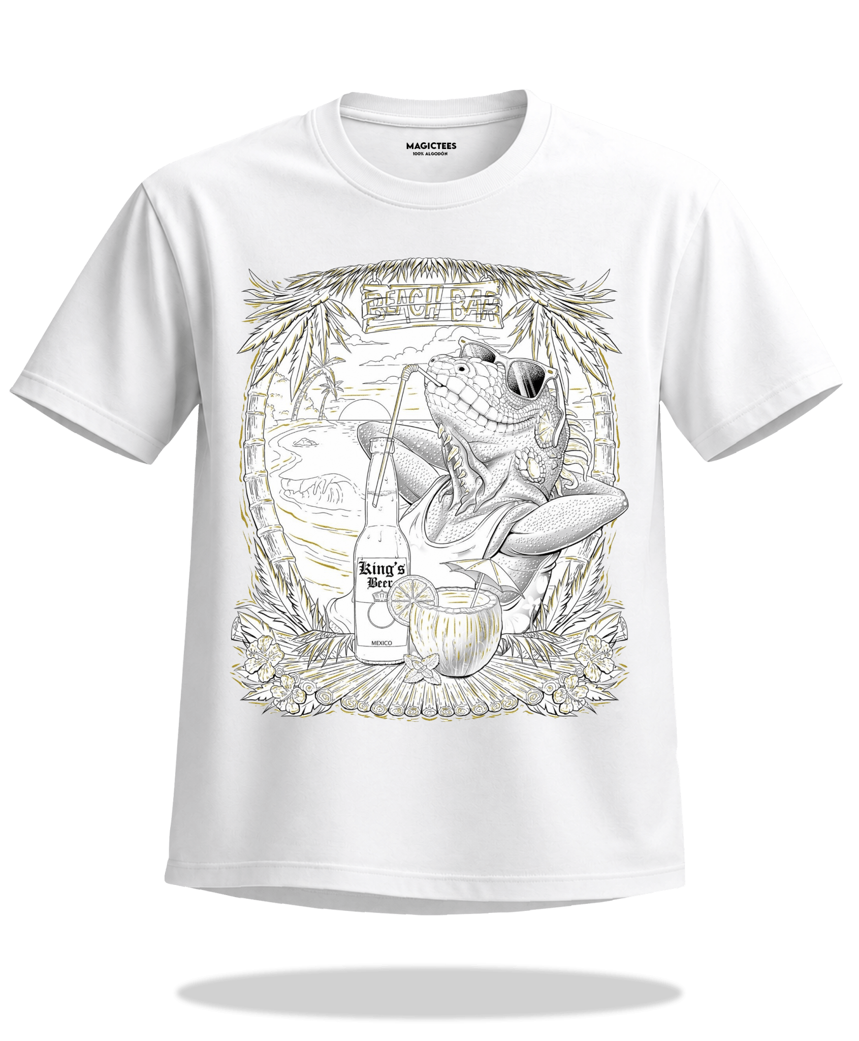 Playera "Beach Bar" – LUMISOL | Donde el sol revela la magia. | Playera que cambia de color con el sol - Magic Tees