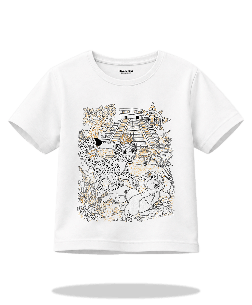 Playera "Jaguarcita Maya" – LUMISOL | Donde el sol revela la magia | Playera que cambia de color con el sol - Magic Tees