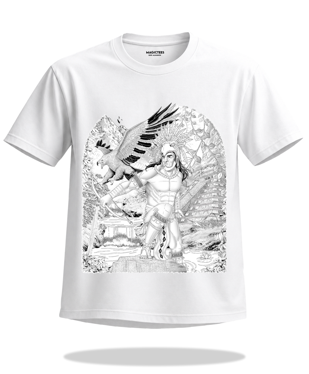 Playera "Guerrero Águila" – LUMISOL | Donde el sol revela la magia. | Playera que cambia de color con el sol - Magic Tees