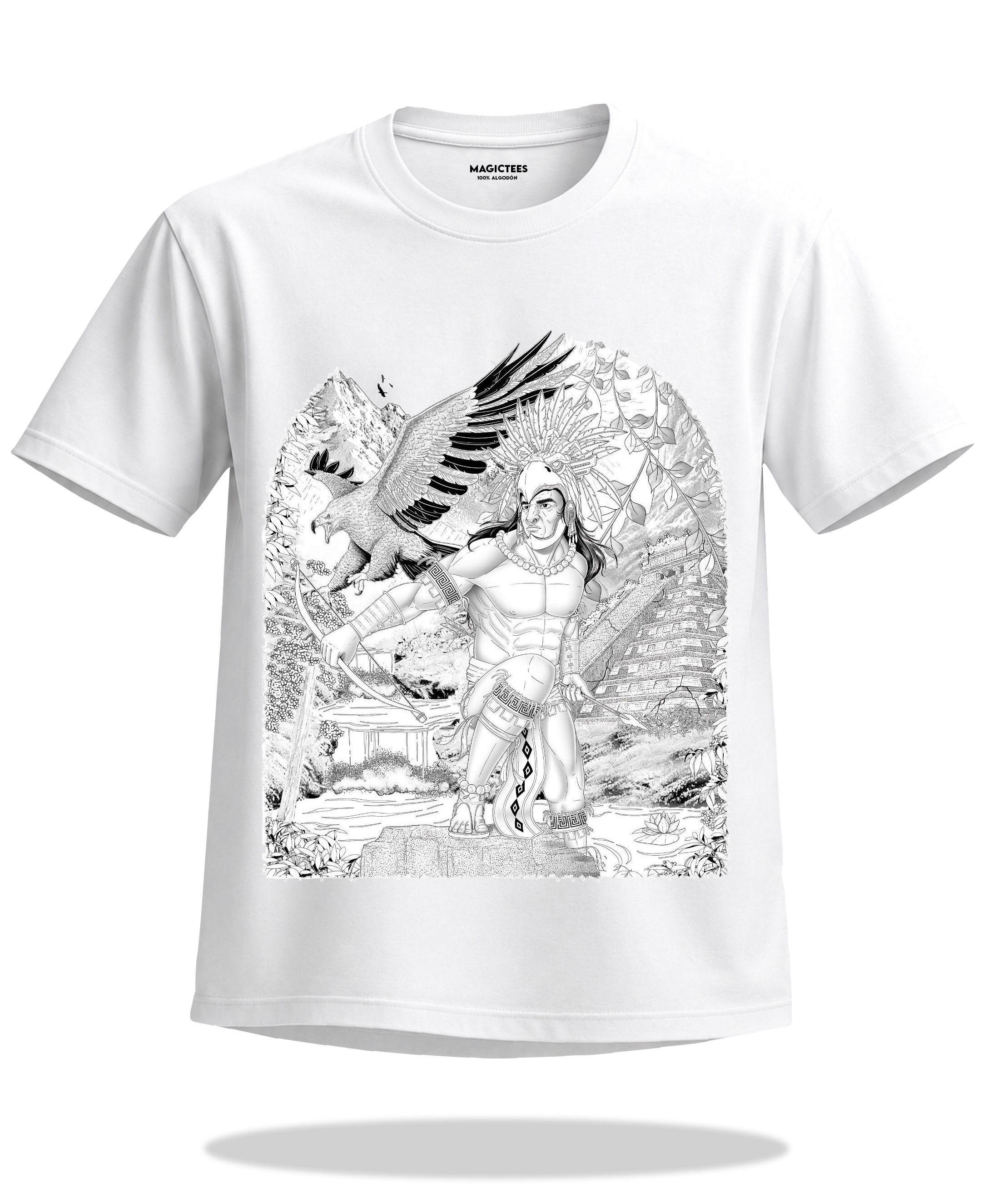 Playera "Guerrero Águila" – LUMISOL | Donde el sol revela la magia. | Playera que cambia de color con el sol - Magic Tees