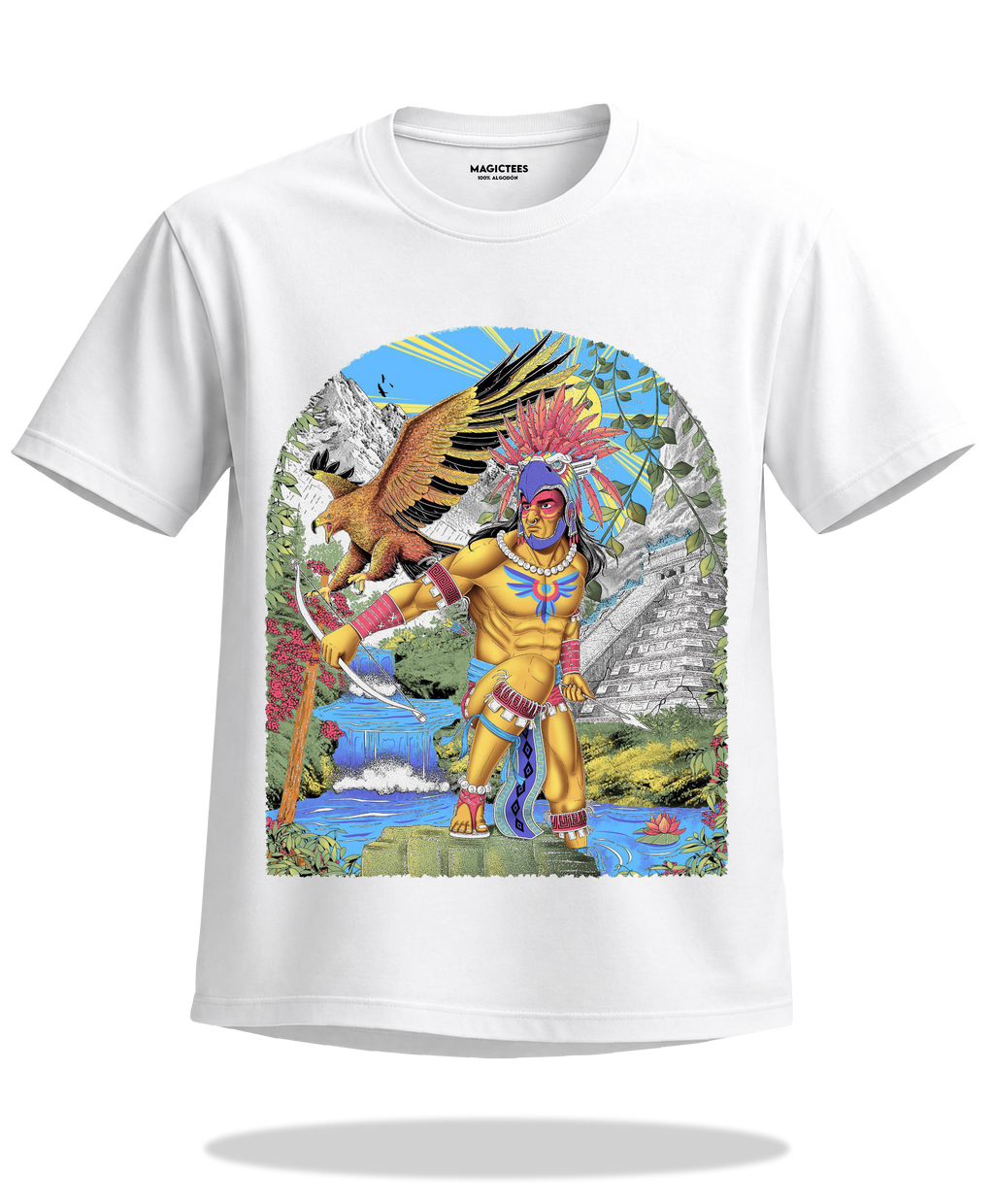 Playera "Guerrero Águila" – LUMISOL | Donde el sol revela la magia. | Playera que cambia de color con el sol - Magic Tees