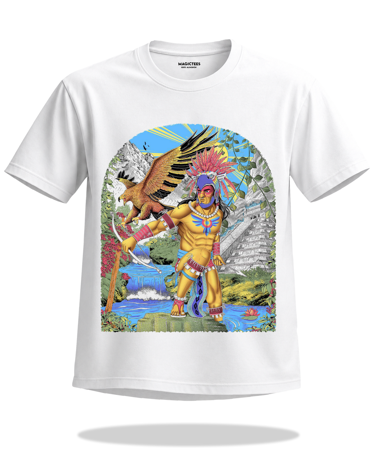Playera "Guerrero Águila" – LUMISOL | Donde el sol revela la magia. | Playera que cambia de color con el sol - Magic Tees