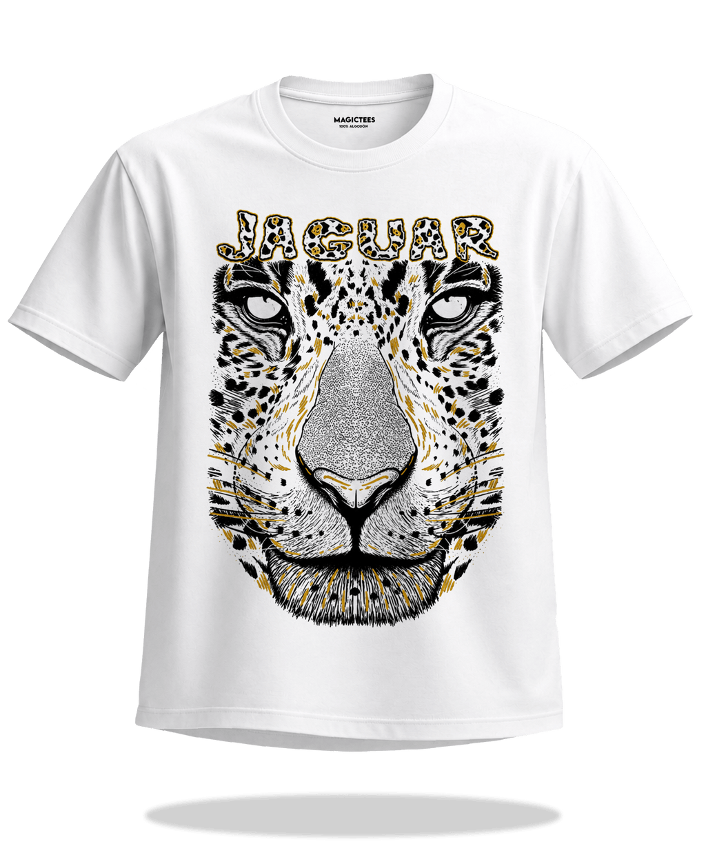 Playera "Jaguar Rostro" – LUMISOL | Donde el sol revela la magia. | Playera que cambia de color con el sol - Magic Tees