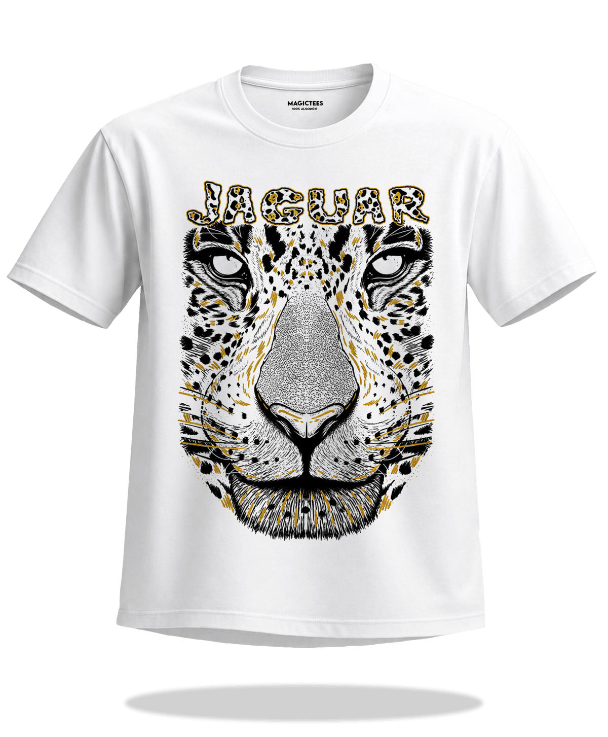 Playera "Jaguar Rostro" – LUMISOL | Donde el sol revela la magia. | Playera que cambia de color con el sol - Magic Tees