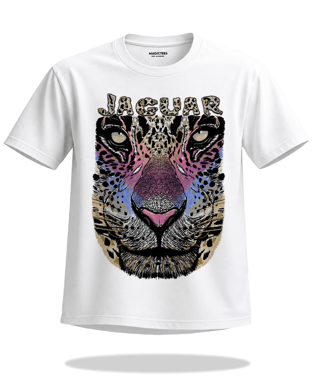 Playera "Jaguar Rostro" – LUMISOL | Donde el sol revela la magia. | Playera que cambia de color con el sol - Magic Tees