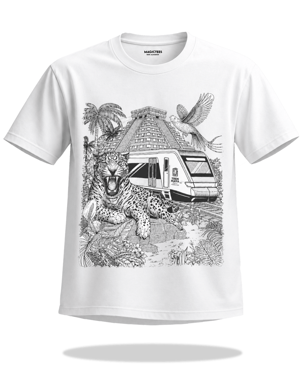 Playera "Tren Maya" – LUMISOL | Donde el sol revela la magia. | Playera que cambia de color con el sol - Magic Tees