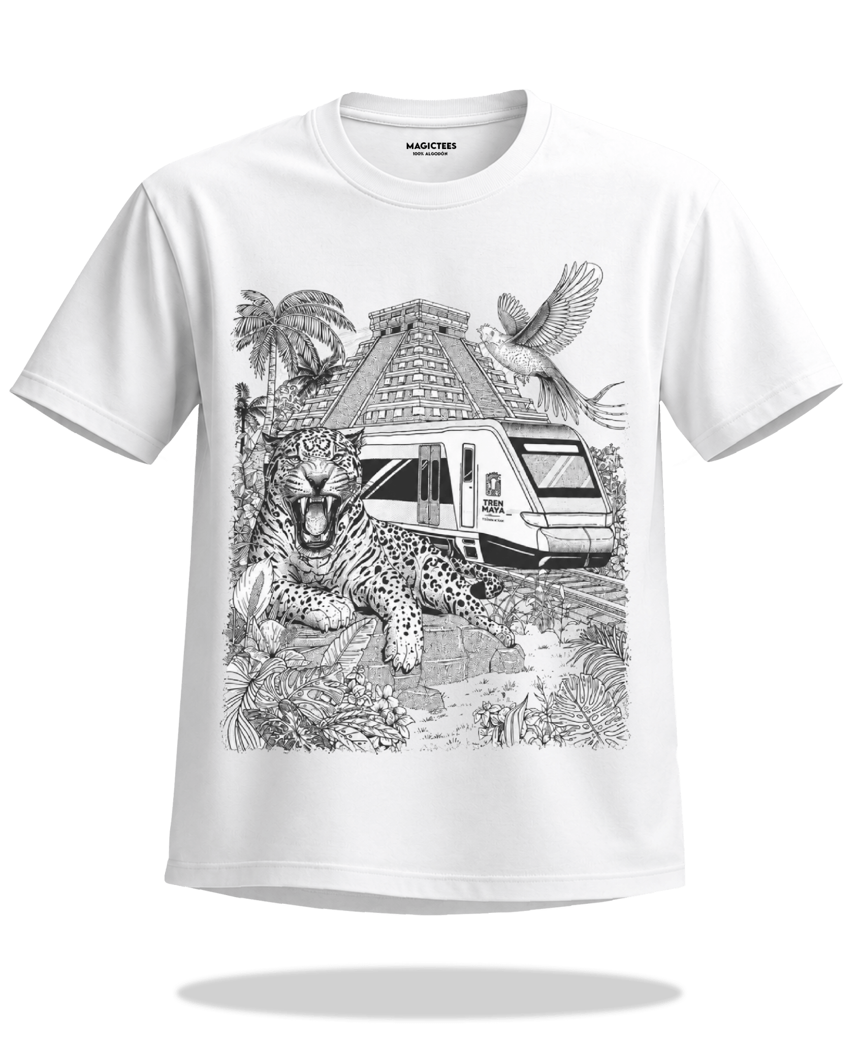 Playera "Tren Maya" – LUMISOL | Donde el sol revela la magia. | Playera que cambia de color con el sol - Magic Tees