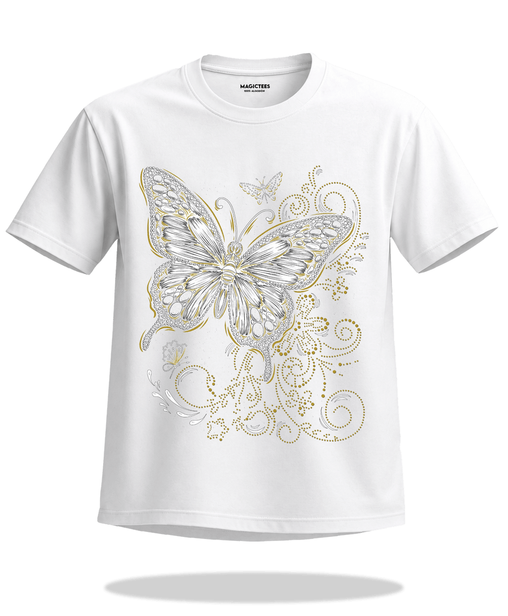 Playera "Mariposa" – LUMISOL | Donde el sol revela la magia. | Playera que cambia de color con el sol - Magic Tees