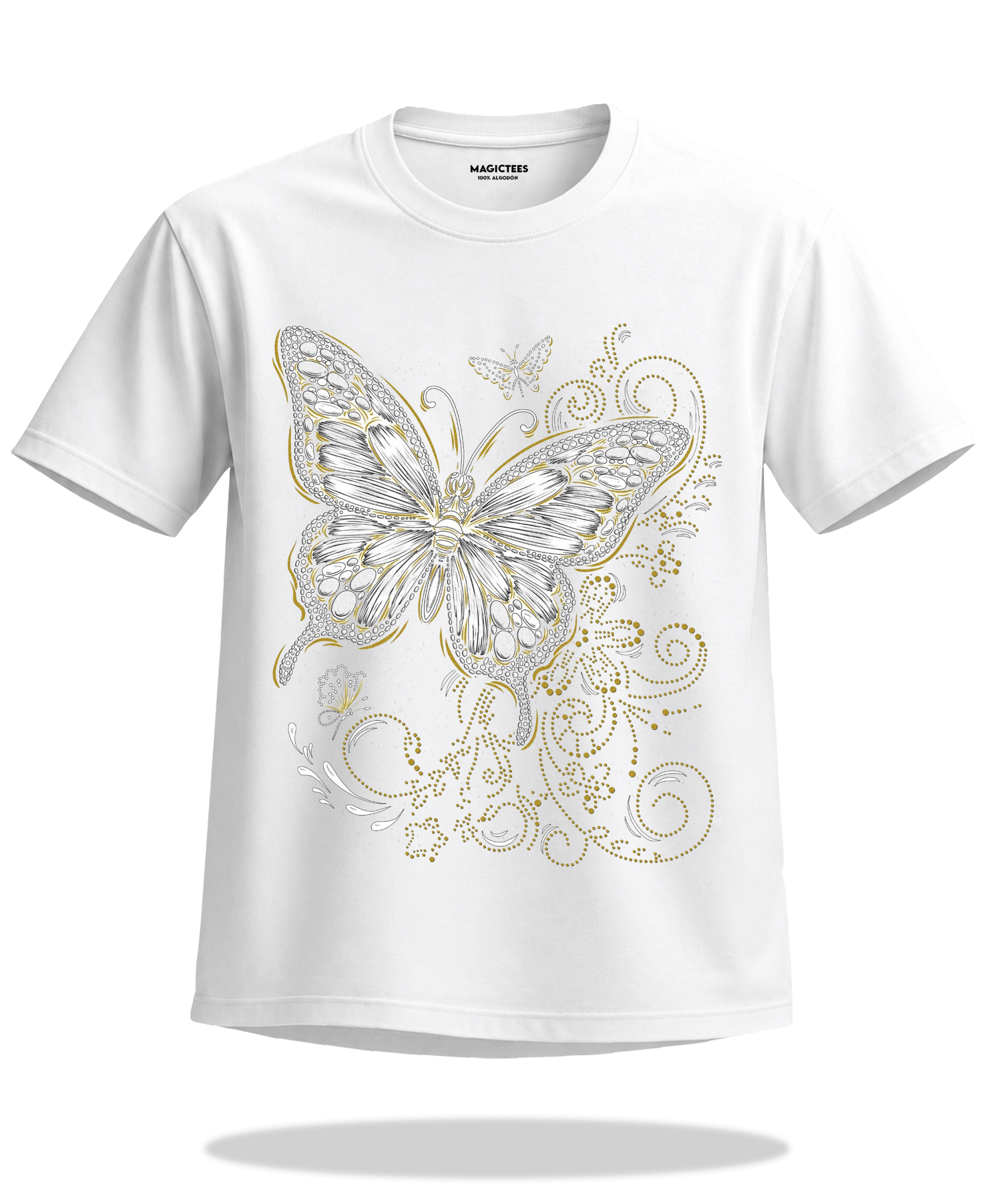 Playera "Mariposa" – LUMISOL | Donde el sol revela la magia. | Playera que cambia de color con el sol - Magic Tees