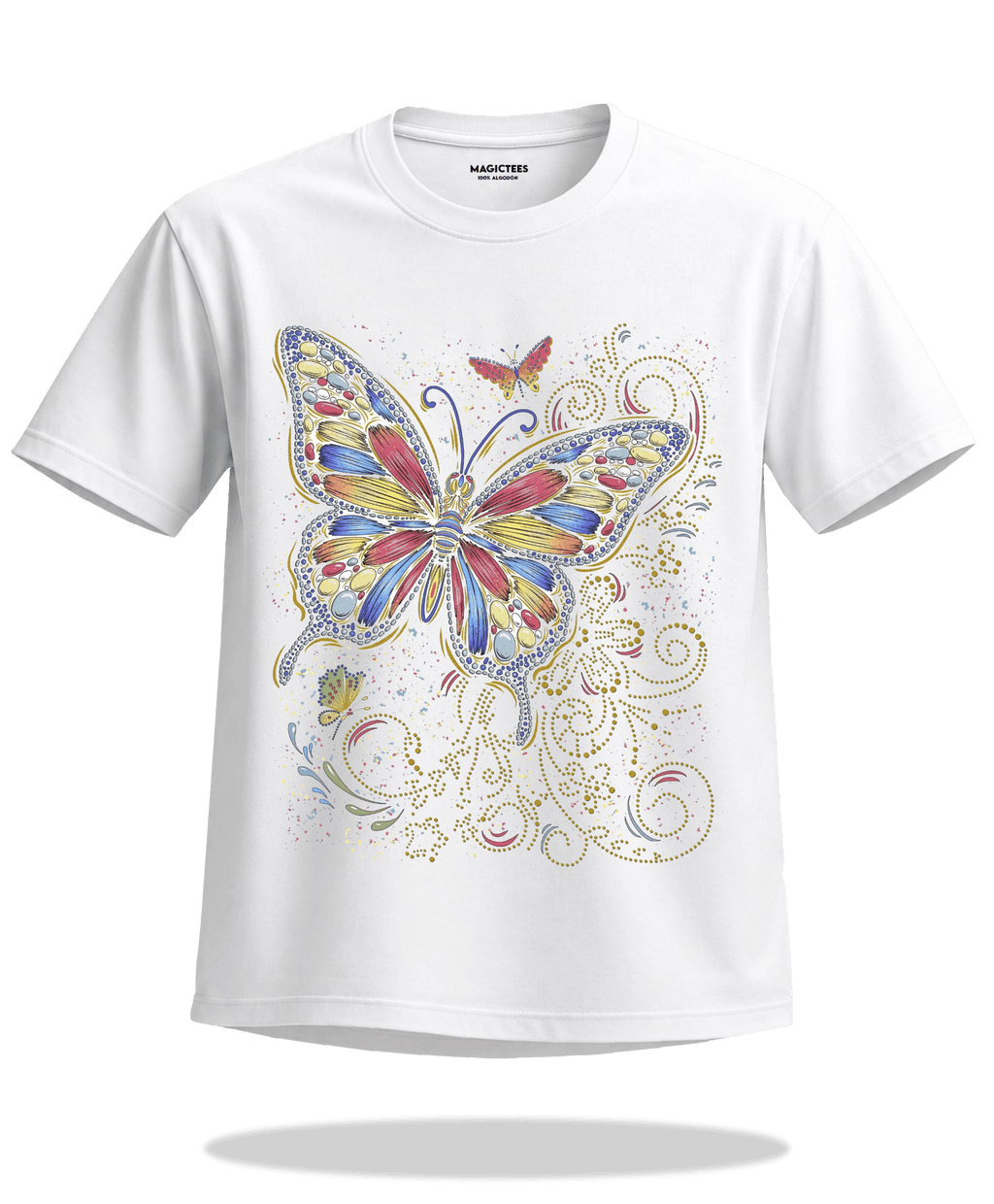 Playera "Mariposa" – LUMISOL | Donde el sol revela la magia. | Playera que cambia de color con el sol - Magic Tees