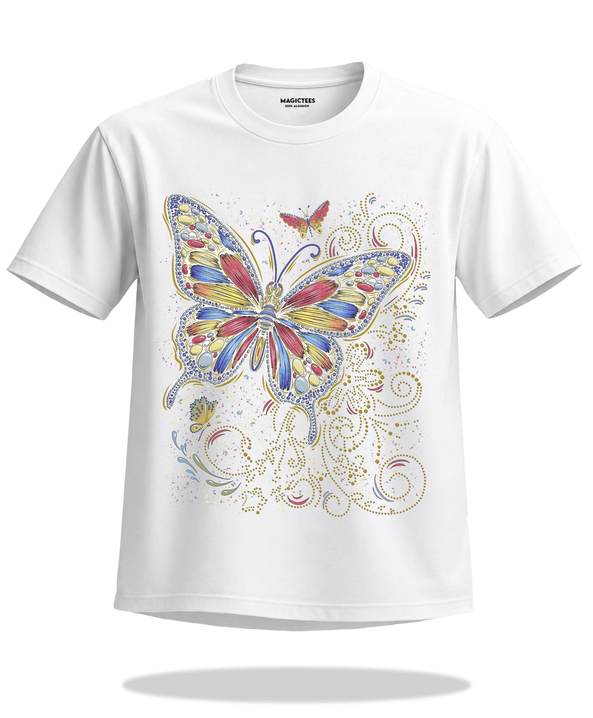 Playera "Mariposa" – LUMISOL | Donde el sol revela la magia. | Playera que cambia de color con el sol - Magic Tees
