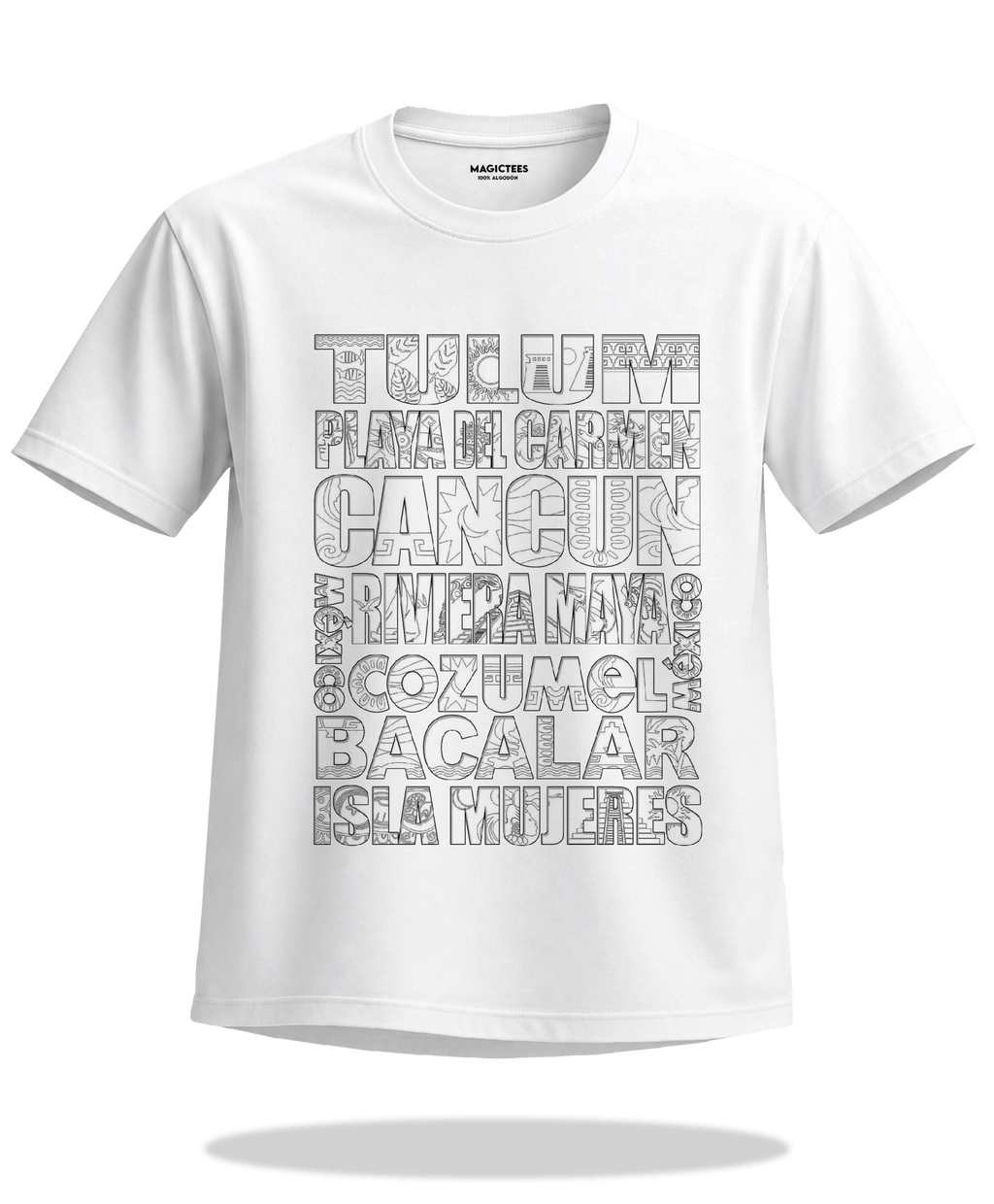 Playera "Multidestino " – LUMISOL | Donde el sol revela la magia. | Playera que cambia de color con el sol - Magic Tees