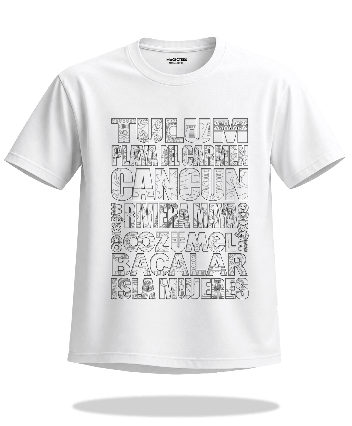 Playera "Multidestino " – LUMISOL | Donde el sol revela la magia. | Playera que cambia de color con el sol - Magic Tees