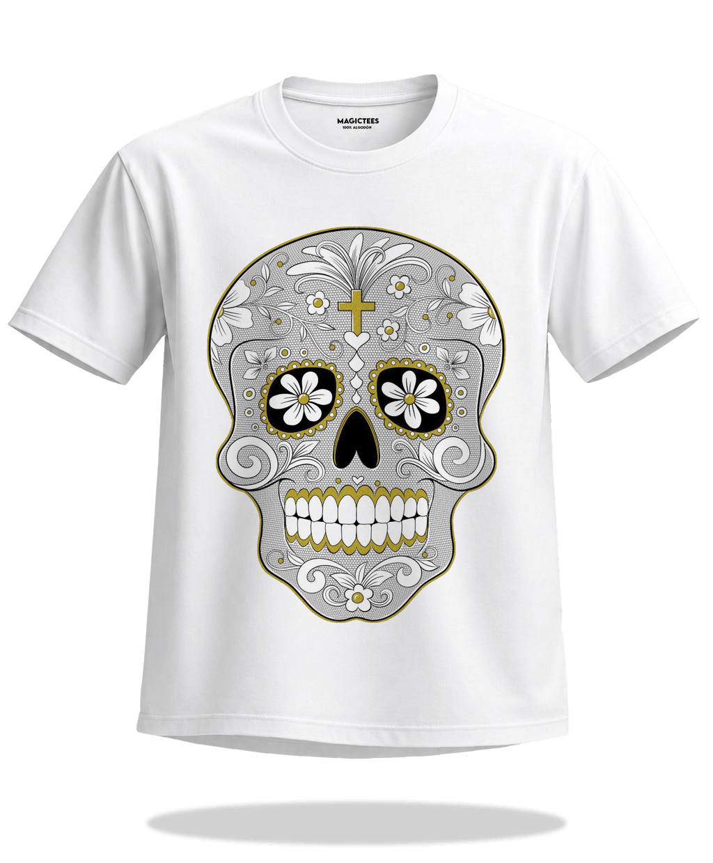 Playera "Calavera Sugar" – LUMISOL | Donde el sol revela la magia | Playera que cambia de color con el sol - Magic Tees