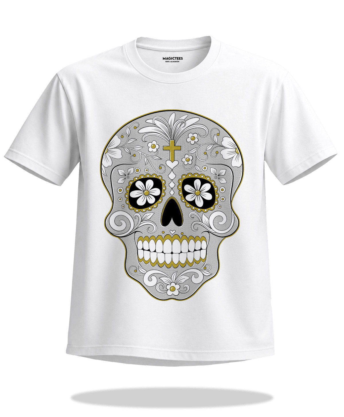 Playera "Calavera Sugar" – LUMISOL | Donde el sol revela la magia | Playera que cambia de color con el sol - Magic Tees