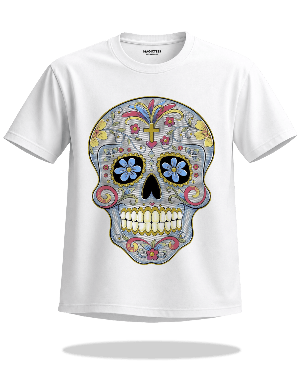 Playera "Calavera Sugar" – LUMISOL | Donde el sol revela la magia | Playera que cambia de color con el sol - Magic Tees