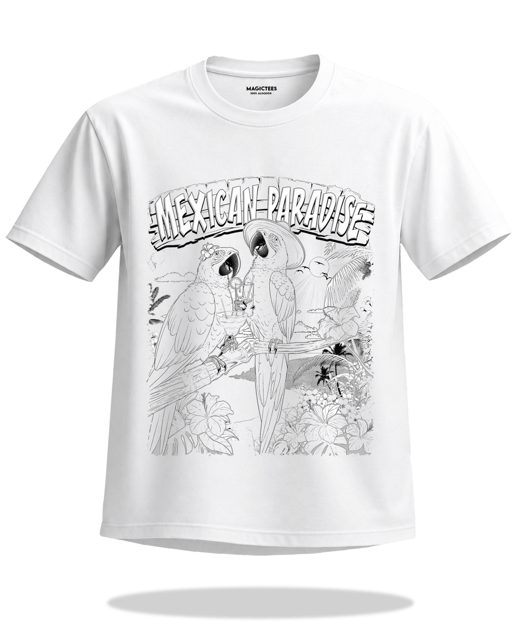 Playera "Mexican Paradise" – LUMISOL | Donde el sol revela la magia. | Playera que cambia de color con el sol - Magic Tees