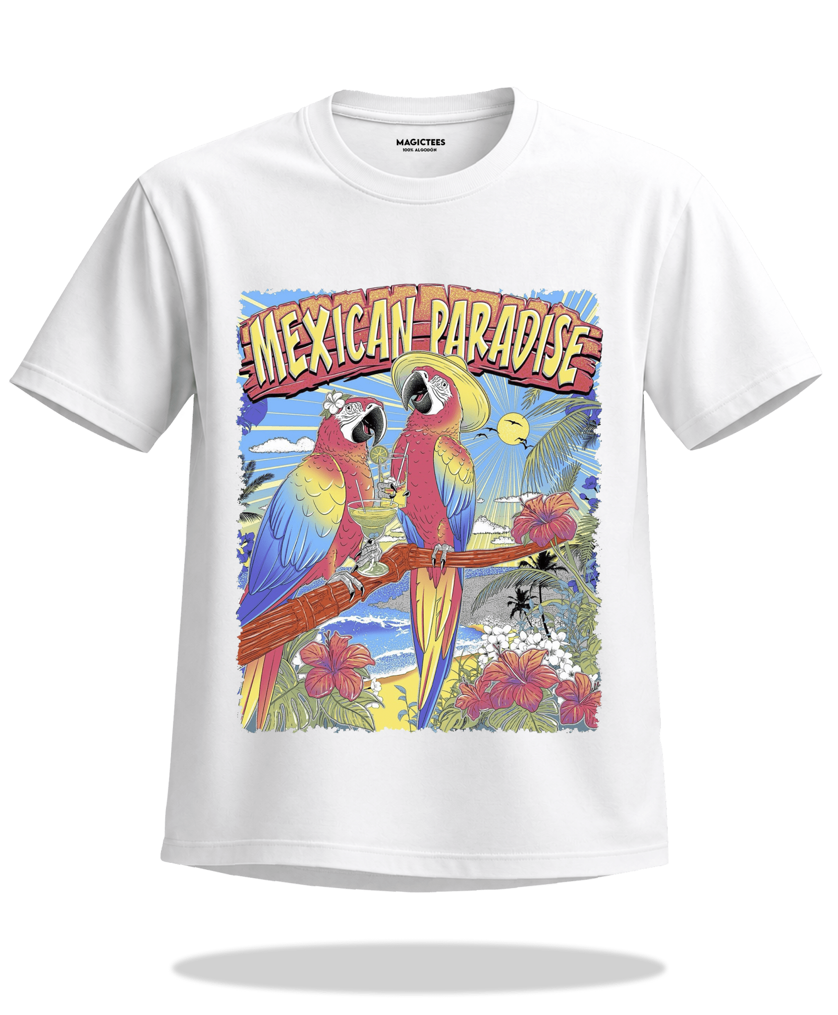 Playera "Mexican Paradise" – LUMISOL | Donde el sol revela la magia. | Playera que cambia de color con el sol - Magic Tees