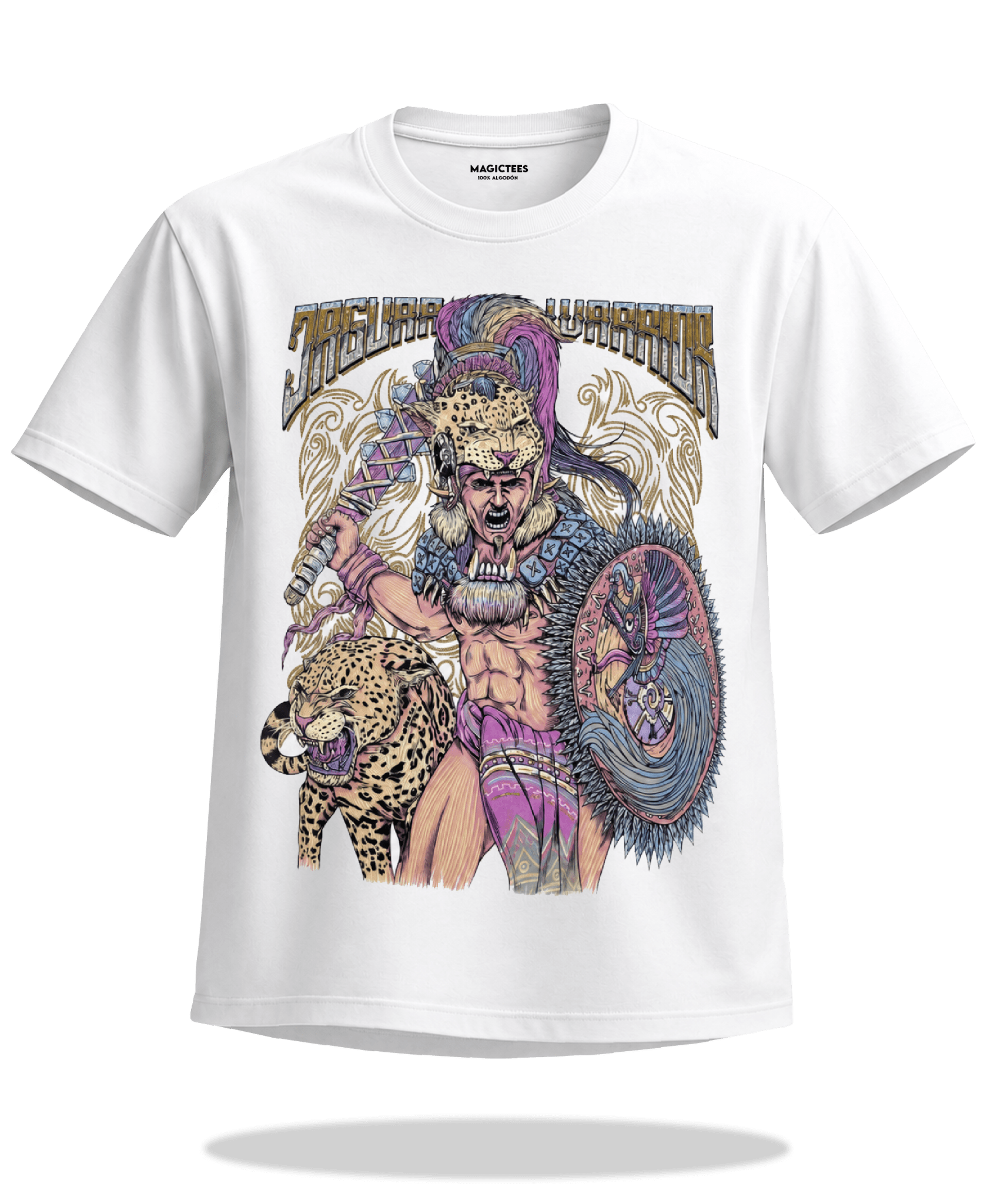 Playera "Jaguar Warrior" – LUMISOL | Donde el sol revela la magia | Playera que cambia de color con el sol - Magic Tees
