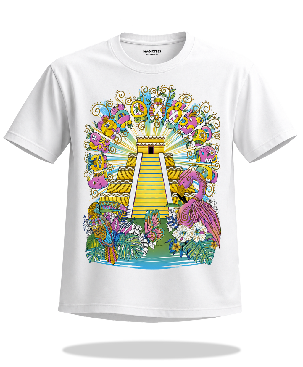 Playera "Pirámide" – LUMISOL | Donde el sol revela la magia | Playera que cambia de color con el sol - Magic Tees